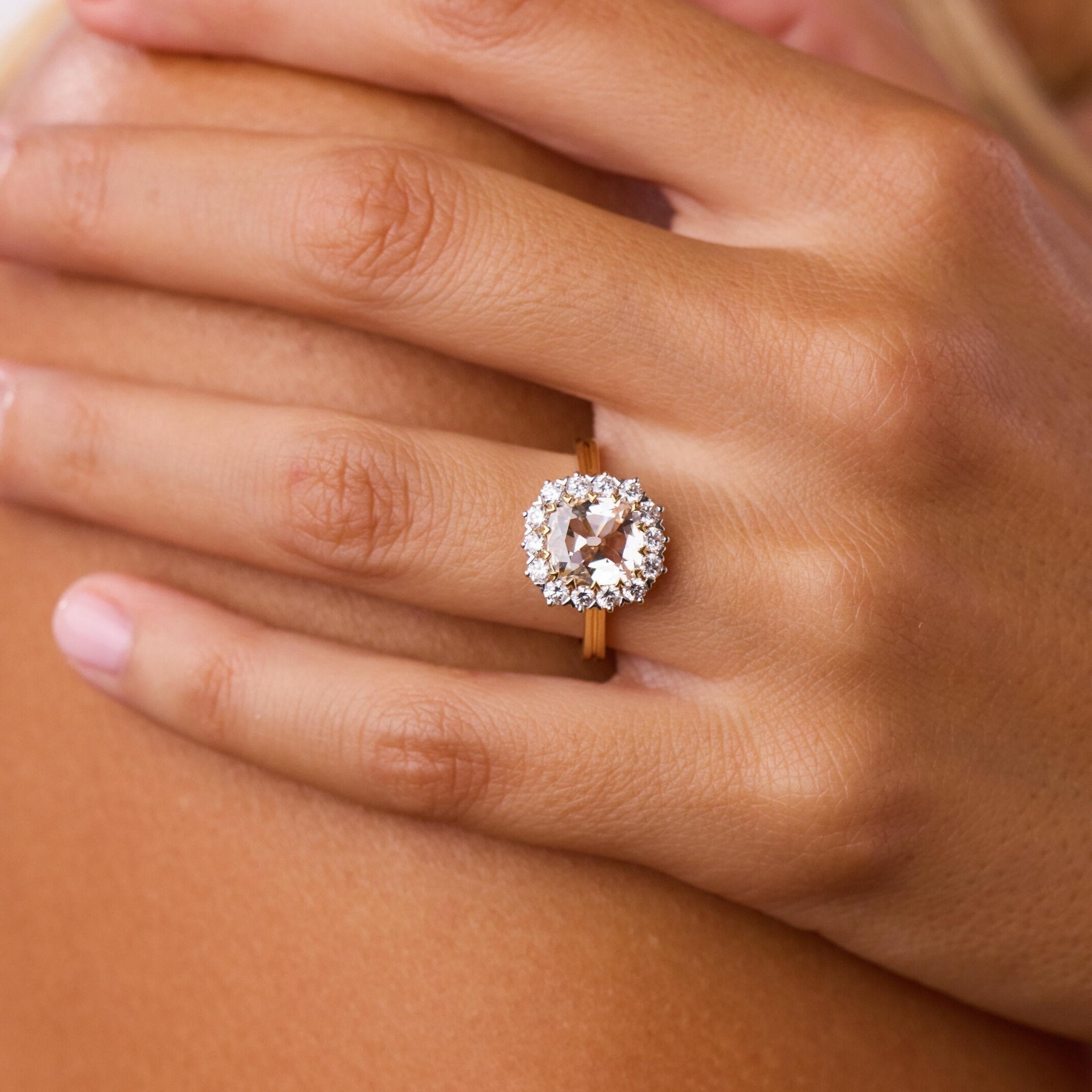 Braswell GIA 1.26 carat diamond 18k yellow gold engagement ring - T&H Exclusive