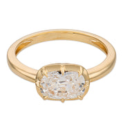 Ara GIA 1.24 carat east west set diamond 18k yellow gold ring - T&H Exclusive
