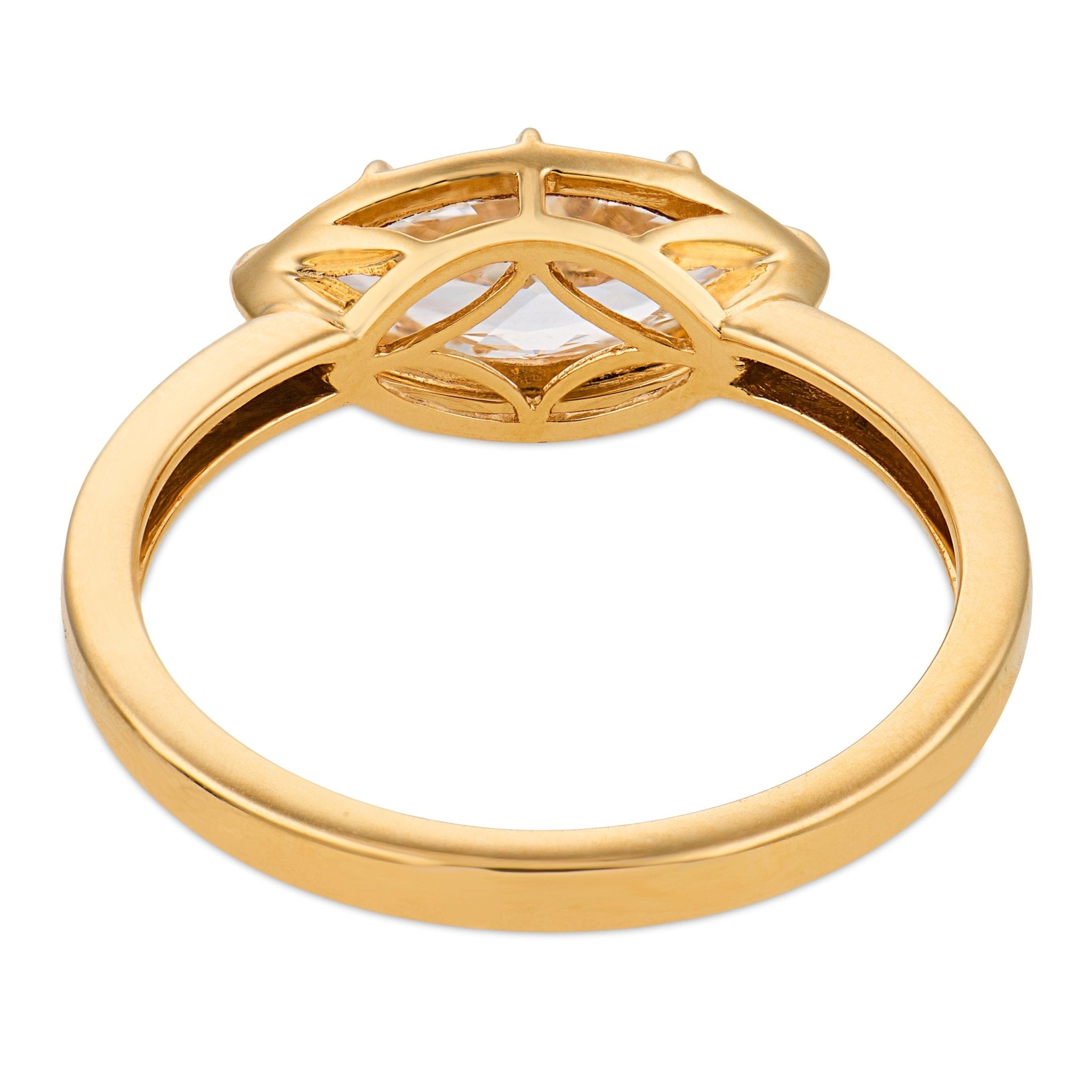 Ara GIA 0.79 carat marquise cut diamond 18k yellow gold ring - T&H Exclusive