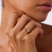 Ara GIA 0.79 carat marquise cut diamond 18k yellow gold ring - T&H Exclusive