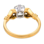 Ophelia GIA 1.37 carat cushion cut diamond platinum engagement ring