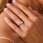 Two tone bezel GIA 1.03 carat diamond 18k yellow gold platinum ring