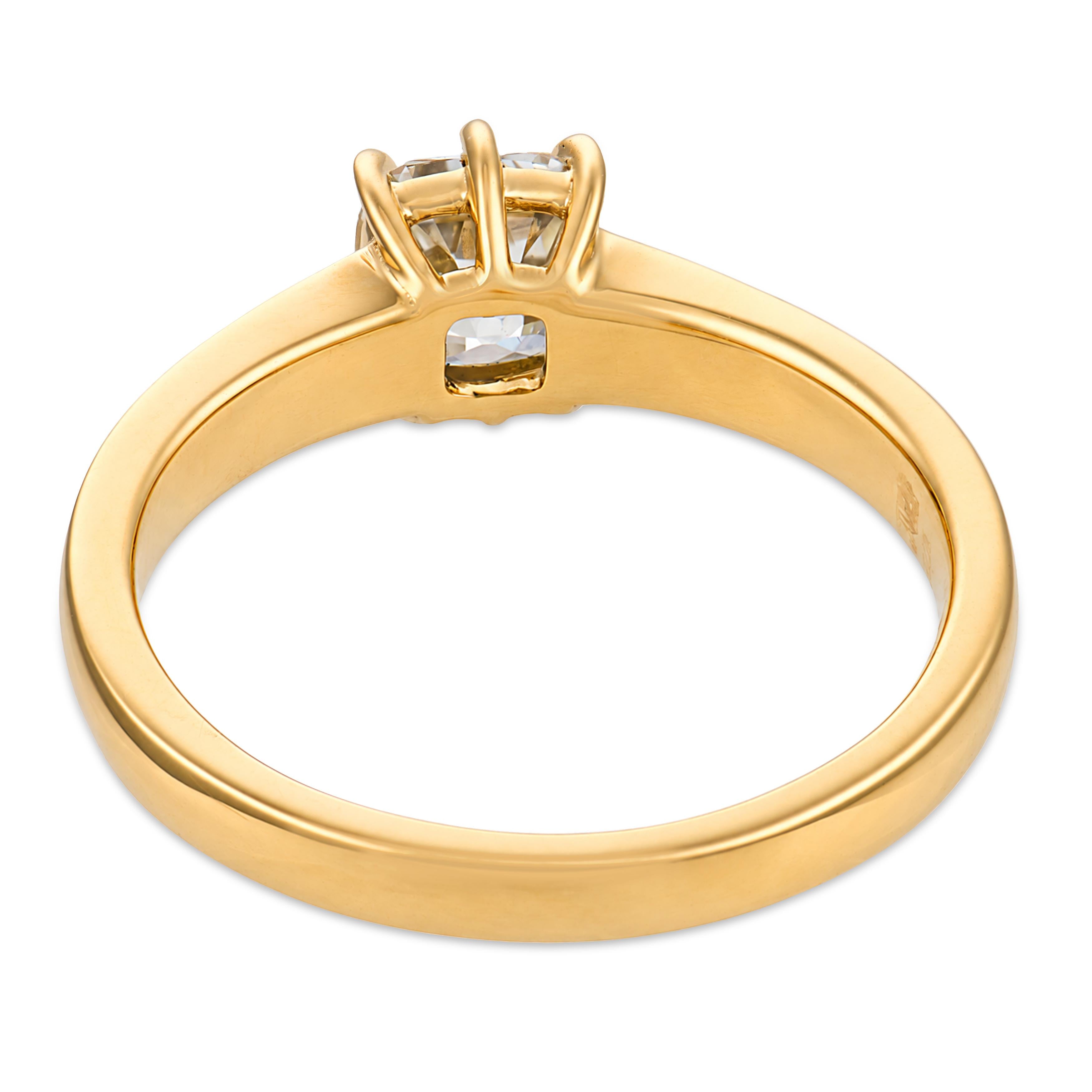 Astoria GIA 1.00 old mine cut diamond 18k gold engagement ring