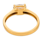 East West prong GIA 0.90 carat cushion cut diamond 18k gold engagement ring