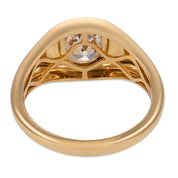 Gypset GIA 1.17 carat diamond 18k yellow gold bezel set ring