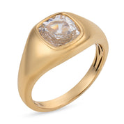 Gypset GIA 1.12 carat diamond 18k yellow gold bezel set ring