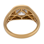 Gypset GIA 1.12 carat diamond 18k yellow gold bezel set ring