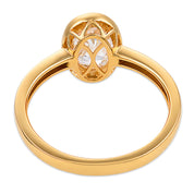 Melrose GIA 1.11 carat oval cut diamond 18k yellow gold ring - T&H Exclusive