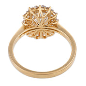 Braswell GIA 1.51 carat elongated cushion cut diamond 18k yellow gold ring