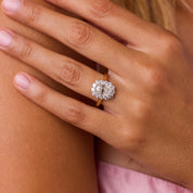 Braswell GIA 1.51 carat elongated cushion cut diamond 18k yellow gold ring