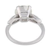 GIA 3.11 carat old mine cut diamond platinum engagement ring