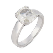 Vintage GIA 1.52 carat diamond 18k white gold solitare engagement ring