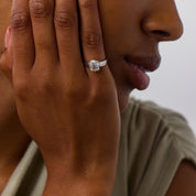 Vintage GIA 1.52 carat diamond 18k white gold solitare engagement ring