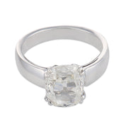 Vintage GIA 1.52 carat diamond 18k white gold solitare engagement ring