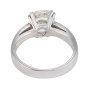 Vintage GIA 1.52 carat diamond 18k white gold solitare engagement ring