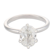 Vintage GIA 1.51 carat diamond platinum engagement ring