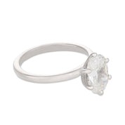 Vintage GIA 1.51 carat diamond platinum engagement ring