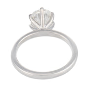 Vintage GIA 1.51 carat diamond platinum engagement ring