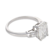 Art Deco GIA 1.54 carat diamond 18k white gold engagement ring