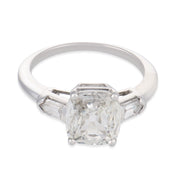 Art Deco GIA 1.54 carat diamond 18k white gold engagement ring