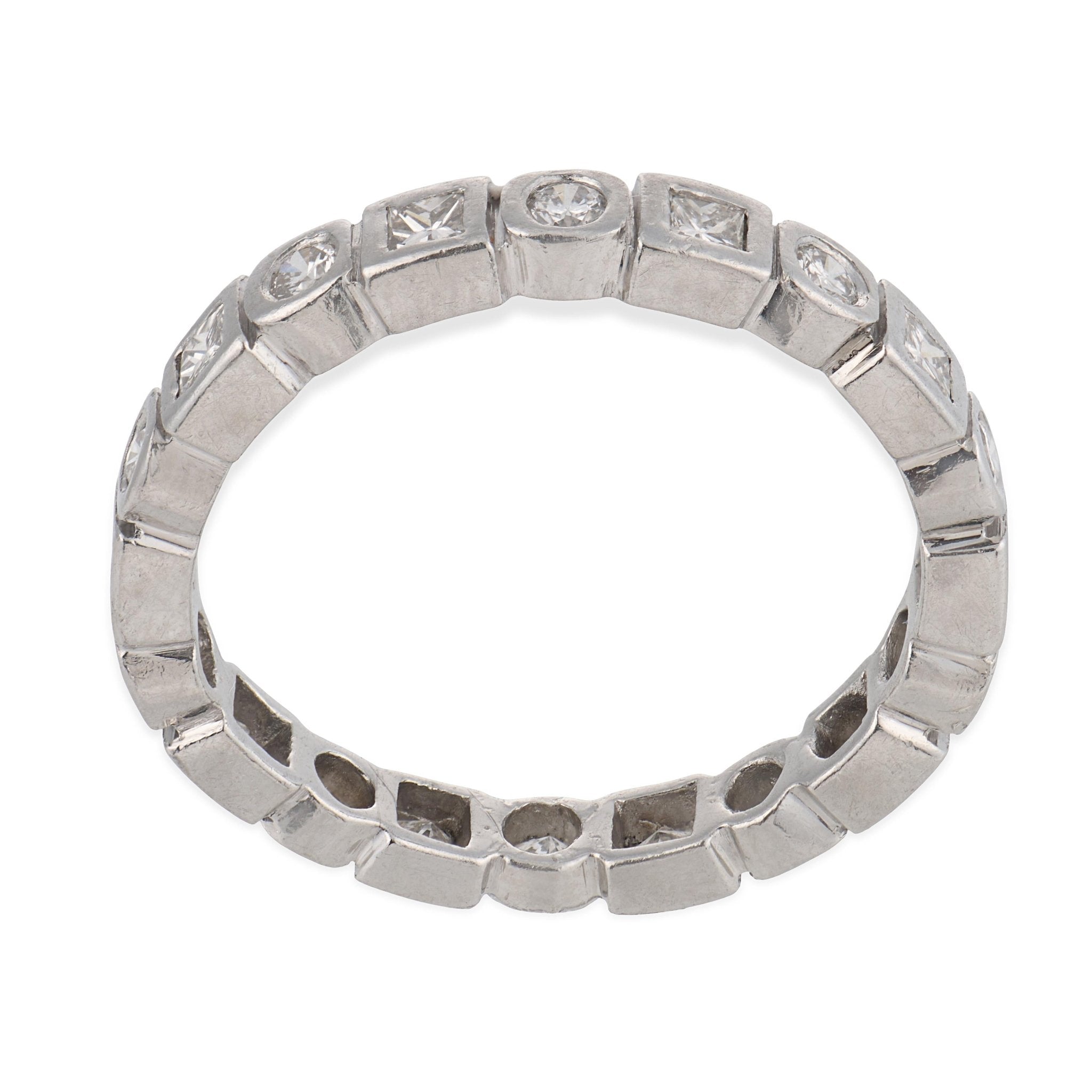 Vintage diamond platinum eternity band