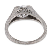 Art Deco GIA 2.06 carat D VS2 diamond platinum engagement ring