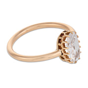 Victorian GIA 1.02 carat diamond 14k yellow gold engagement ring