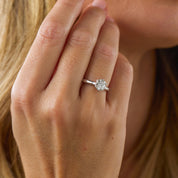 GIA 1.09 carat old mine cut diamond platinum solitaire ring