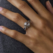 Art Deco GIA 1.18 carat diamond sapphire platinum ring