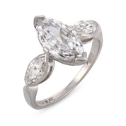 Mid Century GIA 1.15 carat marquise cut diamond platinum engagement ring