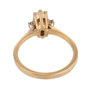 Vintage GIA 1.14 carat diamond 14k yellow gold engagement ring