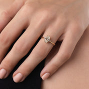 Vintage GIA 1.14 carat diamond 14k yellow gold engagement ring