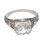 Art Deco GIA 1.59 carat diamond platinum engagement ring