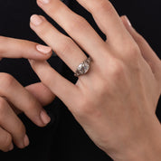 Art Deco GIA 1.59 carat diamond platinum engagement ring