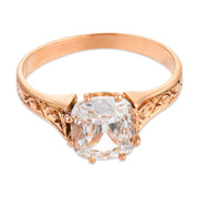 Vintage diamond 14k yellow gold engagement ring