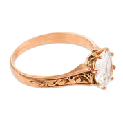 Vintage diamond 14k yellow gold engagement ring