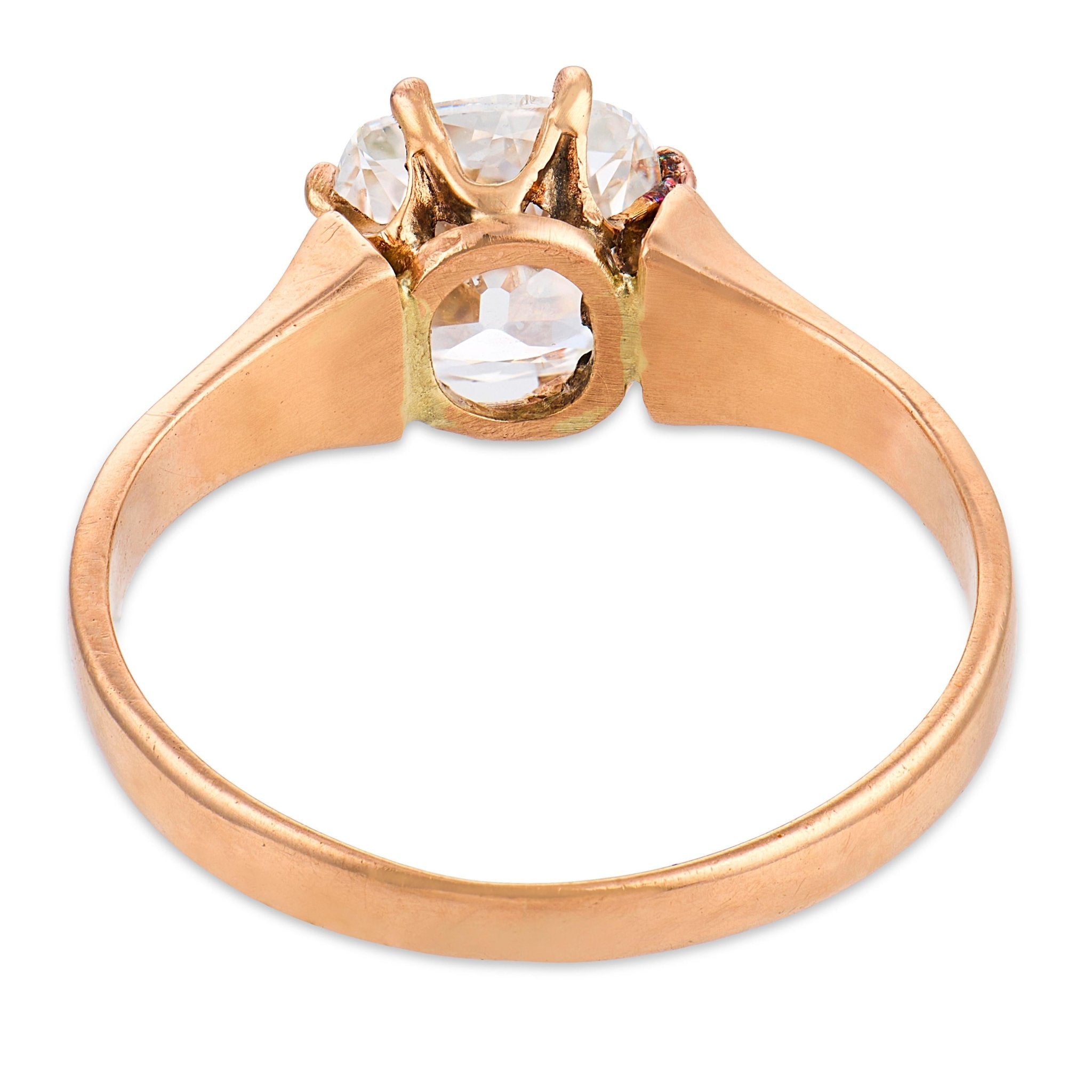 Vintage diamond 14k yellow gold engagement ring