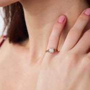 Vintage diamond 14k yellow gold engagement ring