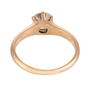 Victorian GIA 1.07 carat diamond 14k yellow gold solitaire engagement ring
