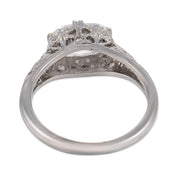 Art Deco GIA 1.10 carat diamond platinum engagement ring