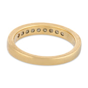 Vintage diamond 18k yellow gold half eternity band ring