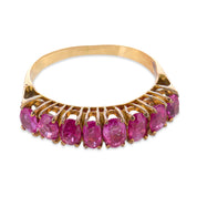Vintage 1.60 carat ruby 14k yellow gold ring