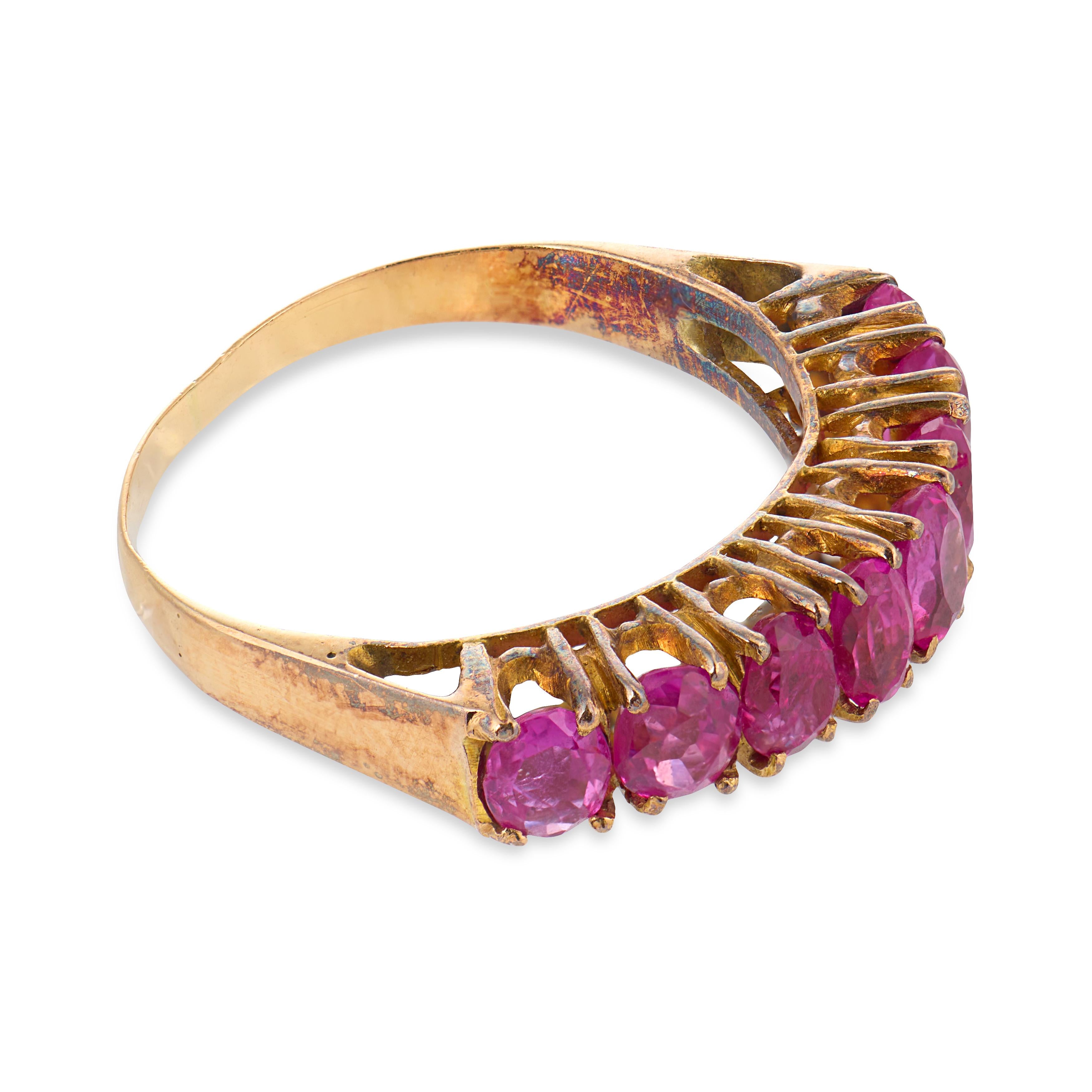 Vintage 1.60 carat ruby 14k yellow gold ring