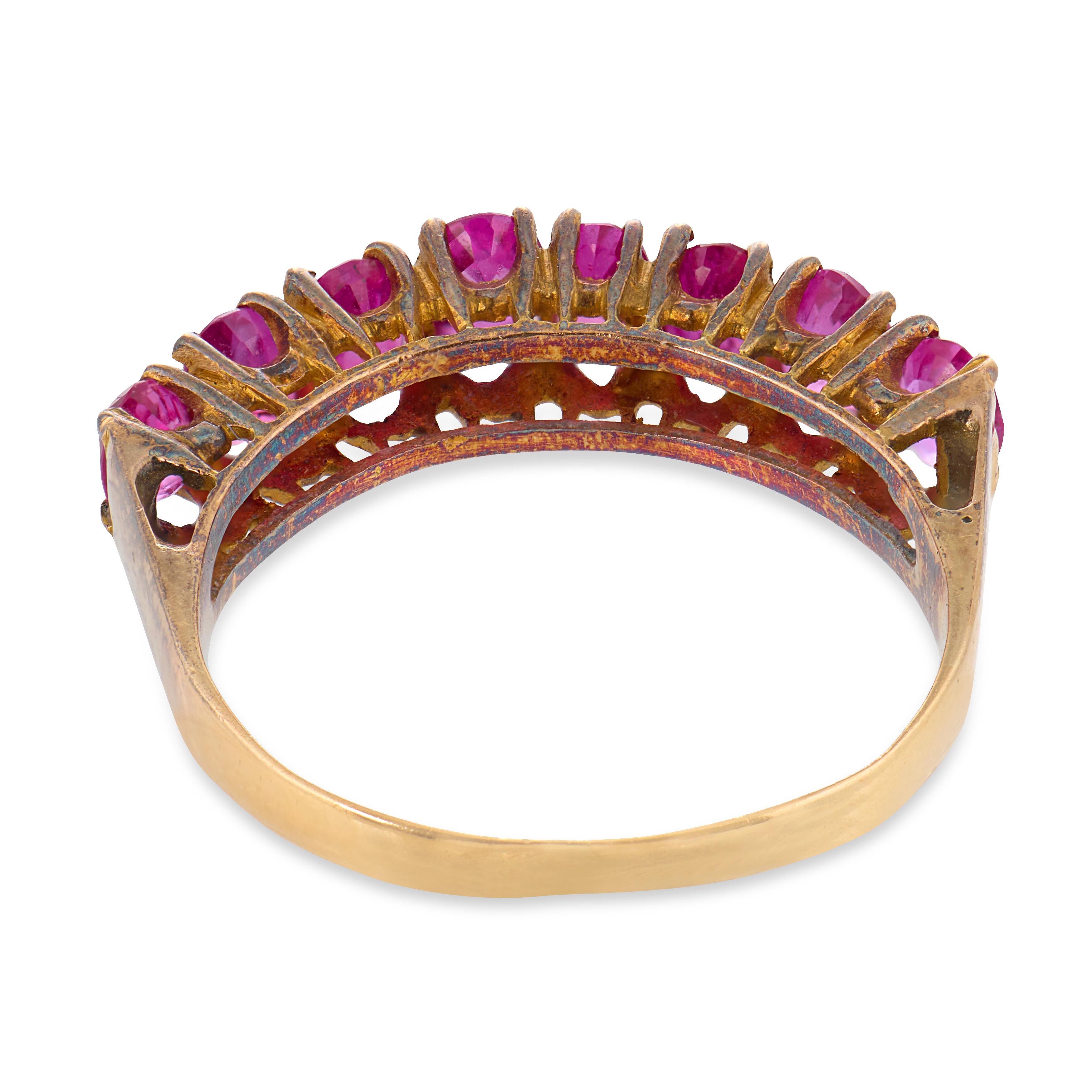 Vintage 1.60 carat ruby 14k yellow gold ring