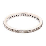 Vintage diamond 18k white gold eternity band
