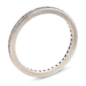 Vintage diamond 18k white gold eternity band