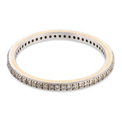 Vintage diamond 18k white gold eternity wedding band