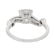 Art Deco GIA 1.17 carat diamond platinum engagement ring