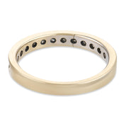 Vintage diamond 14k white gold half eternity wedding band