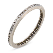 Mid Century diamond platinum eternity wedding band